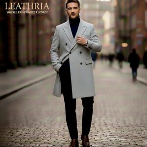 Grey Double-Breasted Overcoat