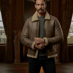 Dusty Brown Sherpa Jacket